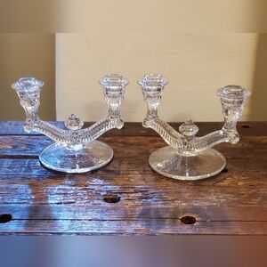 ANTIQUE Double Candle Holders